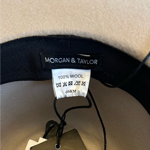NWT Morgan & Taylor 100% Australian Wool Beige Hat with Wide Trim Headband - Picture 8 of 15